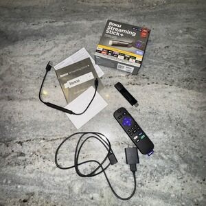 Roku Streaming Stick Plus 4K Streaming Media Player with Remote Cords And Box